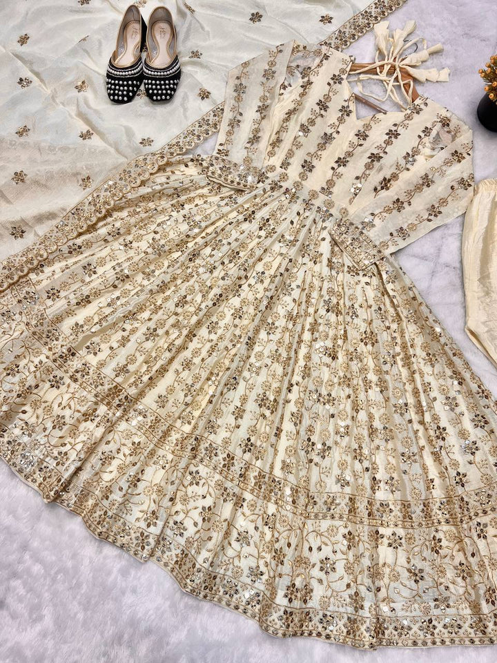 PREMIUM & LUXURIOUS DESIGNER READYMADE ALIA CUT  ANARKALI SUIT COLLECTIONS