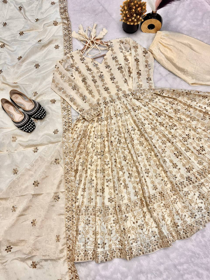 PREMIUM & LUXURIOUS DESIGNER READYMADE ALIA CUT  ANARKALI SUIT COLLECTIONS