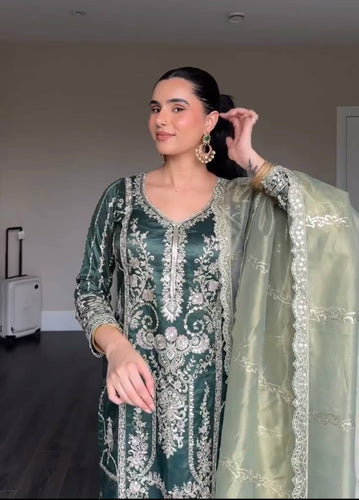Top And Pant With Dupatta