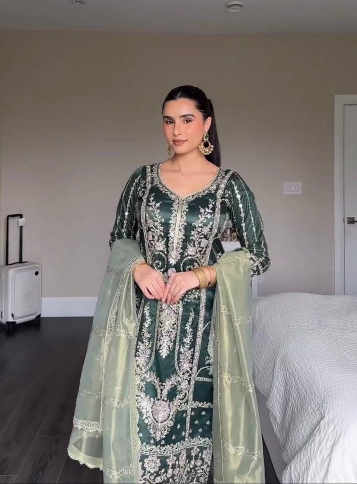 Top And Pant With Dupatta