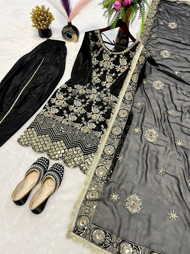 Launching New Designer Party Wear Look Top ,Dhoti Salwar and Dupatta