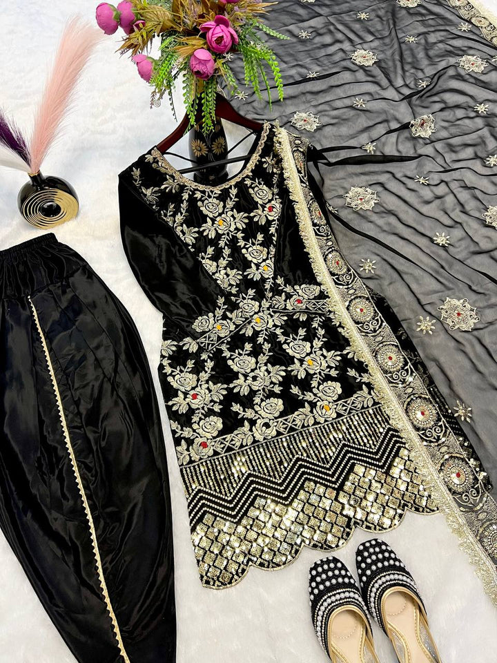 Launching New Designer Party Wear Look Top ,Dhoti Salwar and Dupatta