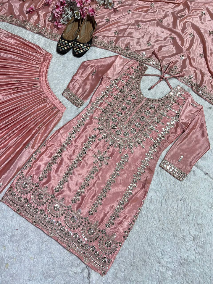 Top And plazzo With Dupatta
