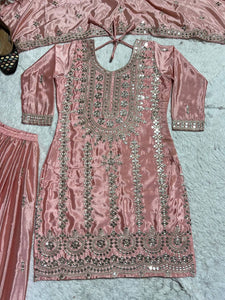 Top And plazzo With Dupatta