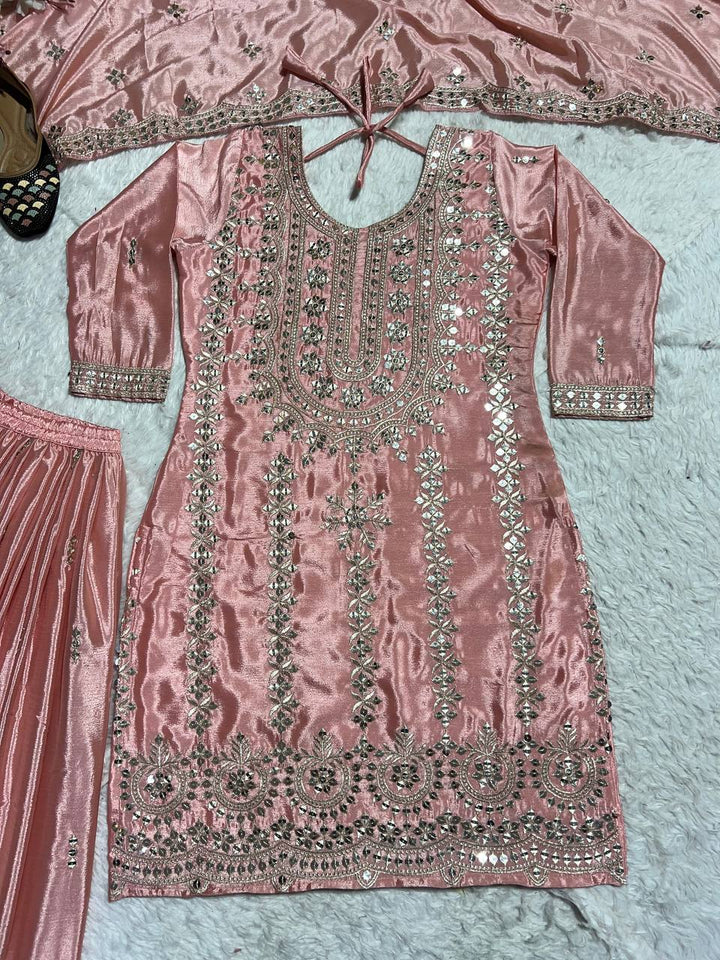 Top And plazzo With Dupatta