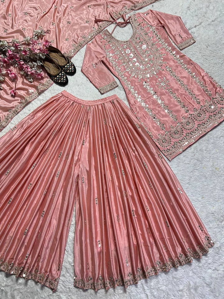 Top And plazzo With Dupatta