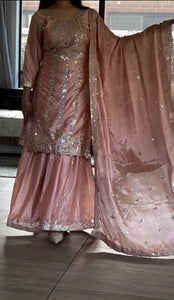 Top And plazzo With Dupatta