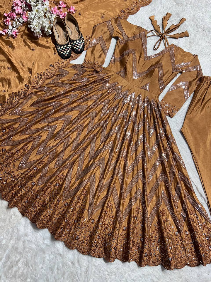 PREMIUM & LUXURIOUS DESIGNER READYMADE ALIA CUT  ANARKALI SUIT COLLECTIONS*👜