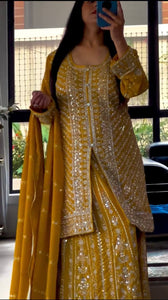 Presenting  New Designer Party Wear Look Top-Plazzo and Dupatta With Heavy Embroidery Work