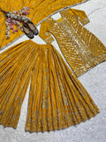 Presenting  New Designer Party Wear Look Top-Plazzo and Dupatta With Heavy Embroidery Work