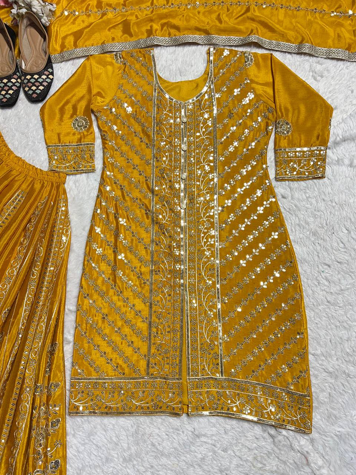 Presenting  New Designer Party Wear Look Top-Plazzo and Dupatta With Heavy Embroidery Work