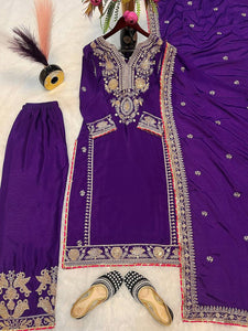 Top And Plazzo With Dupatta