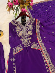 Top And Plazzo With Dupatta