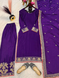 Top And Plazzo With Dupatta