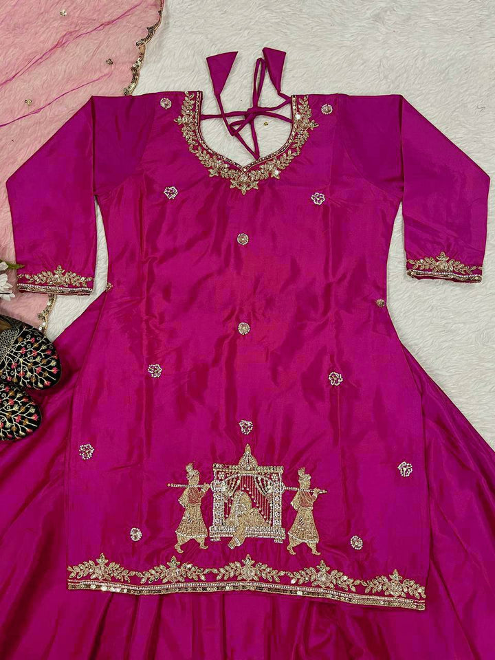 Top And Lehanaga With Dupatta