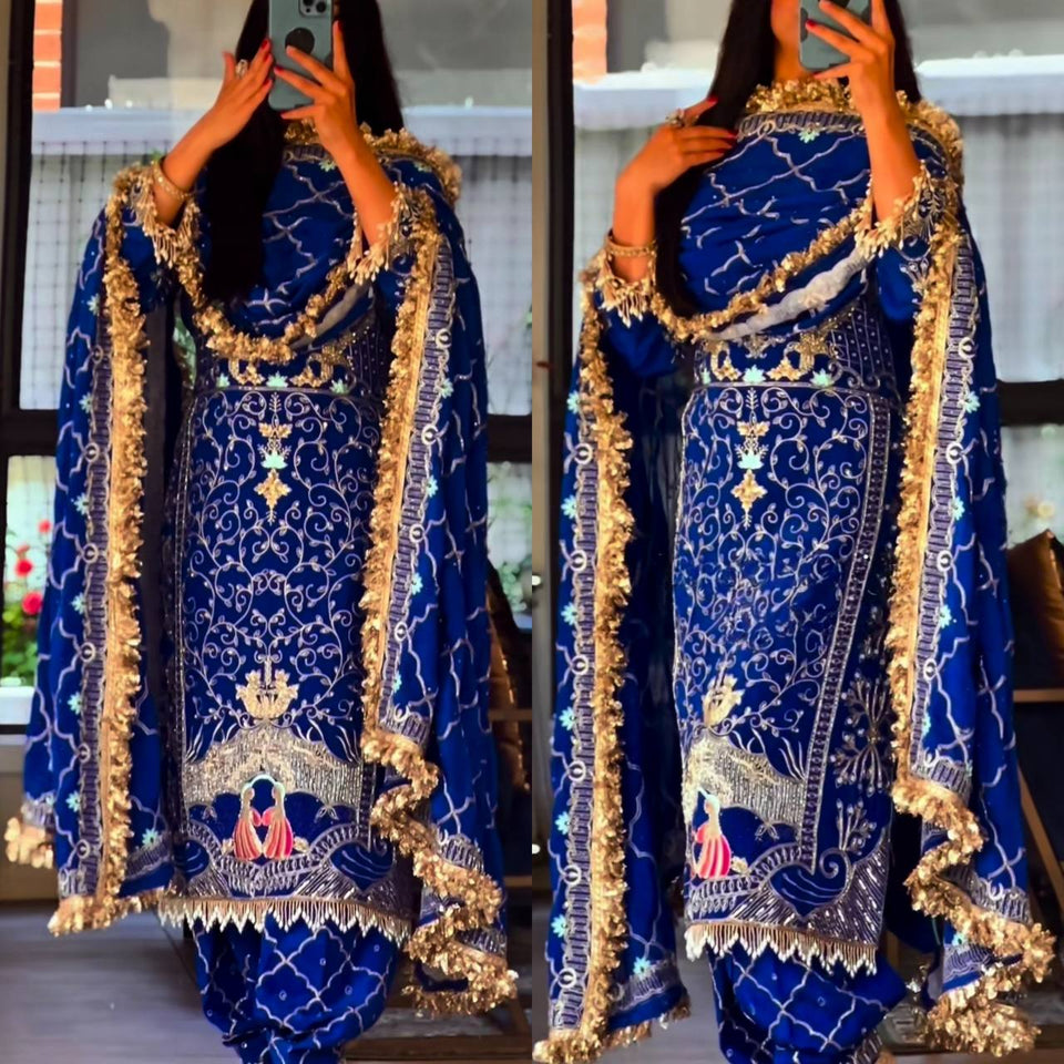 Launching New Designer Party Wear Look Top ,Dhoti Salwar and Dupatta