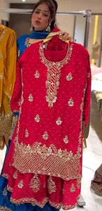 Launching New Designer Party Wear Look Top , Sharara Plazzo  and Dupatta