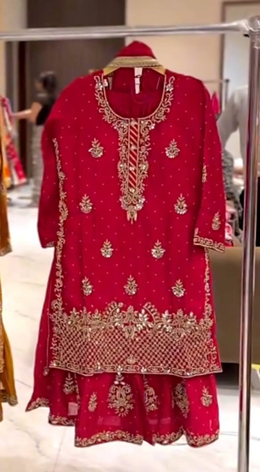 Launching New Designer Party Wear Look Top , Sharara Plazzo  and Dupatta
