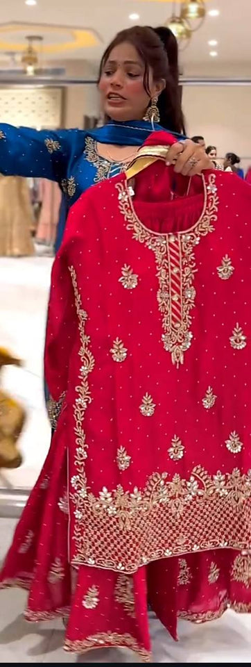 Launching New Designer Party Wear Look Top , Sharara Plazzo  and Dupatta