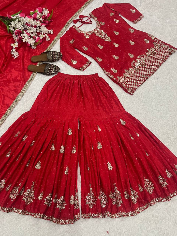 Launching New Designer Party Wear Look Top , Sharara Plazzo  and Dupatta