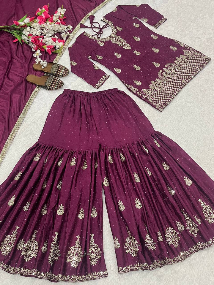 Launching New Designer Party Wear Look Top , Sharara Plazzo  and Dupatta
