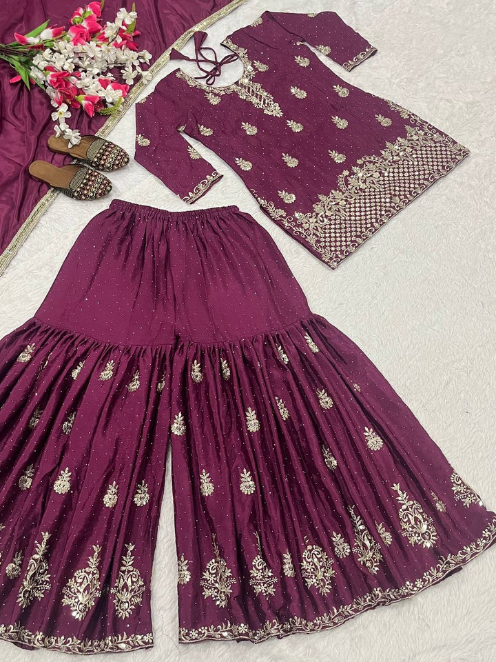 Launching New Designer Party Wear Look Top , Sharara Plazzo  and Dupatta