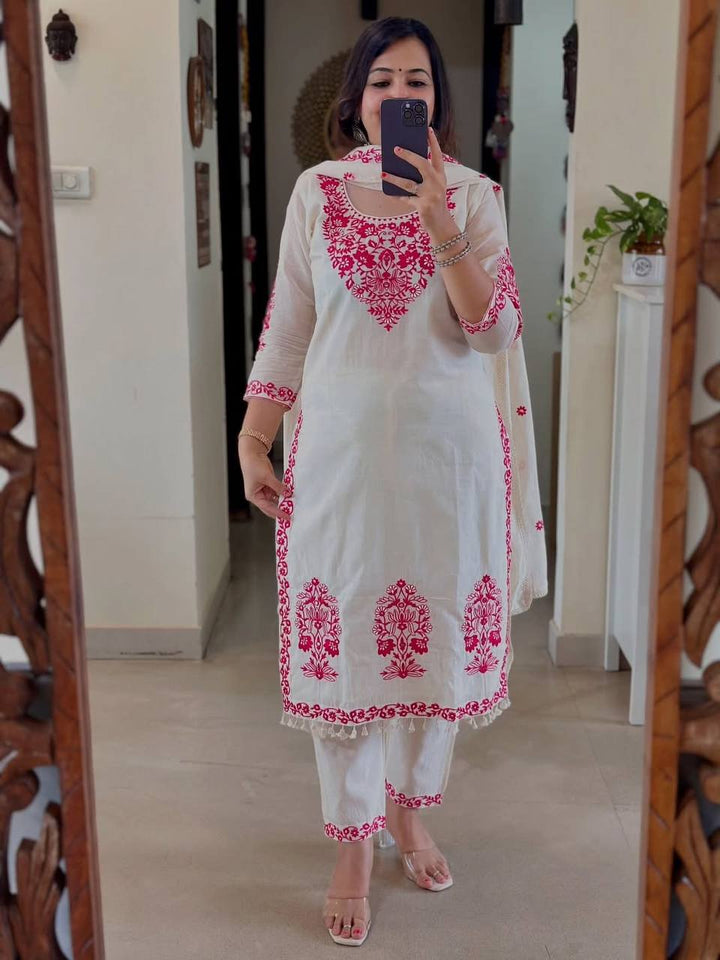 Top And Pent With Dupatta