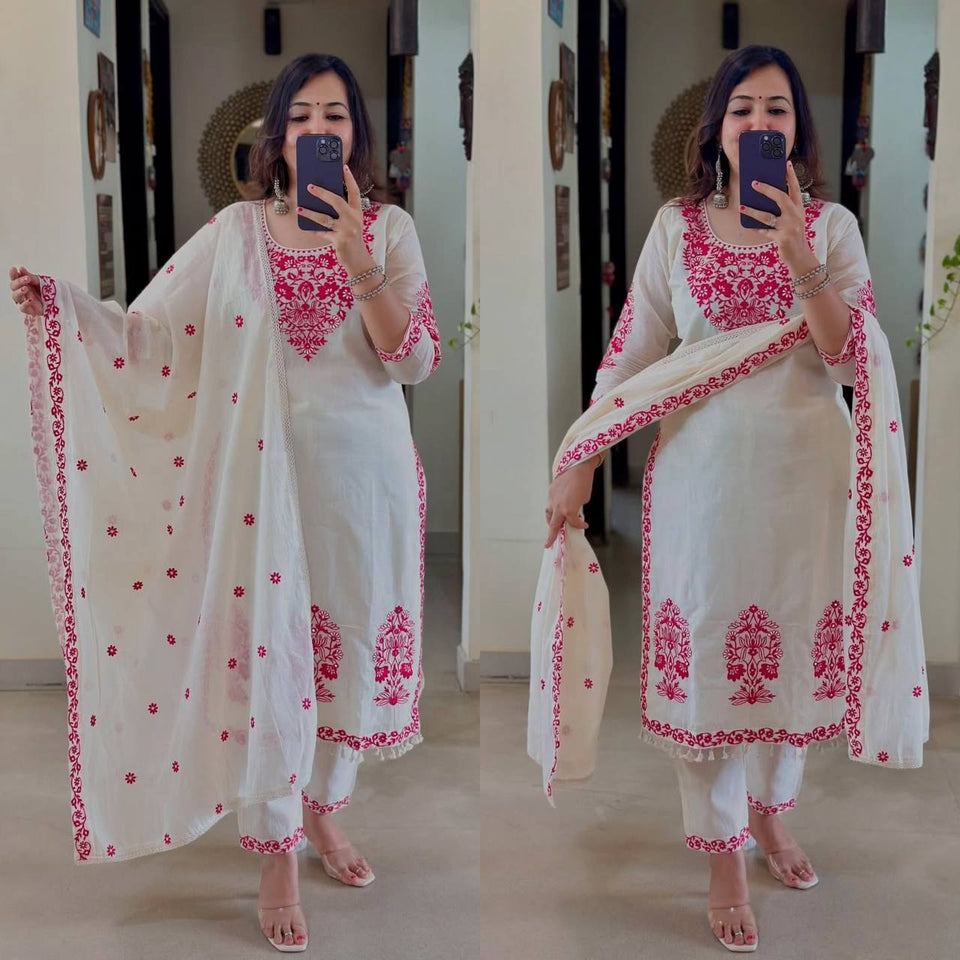 Top And Pent With Dupatta
