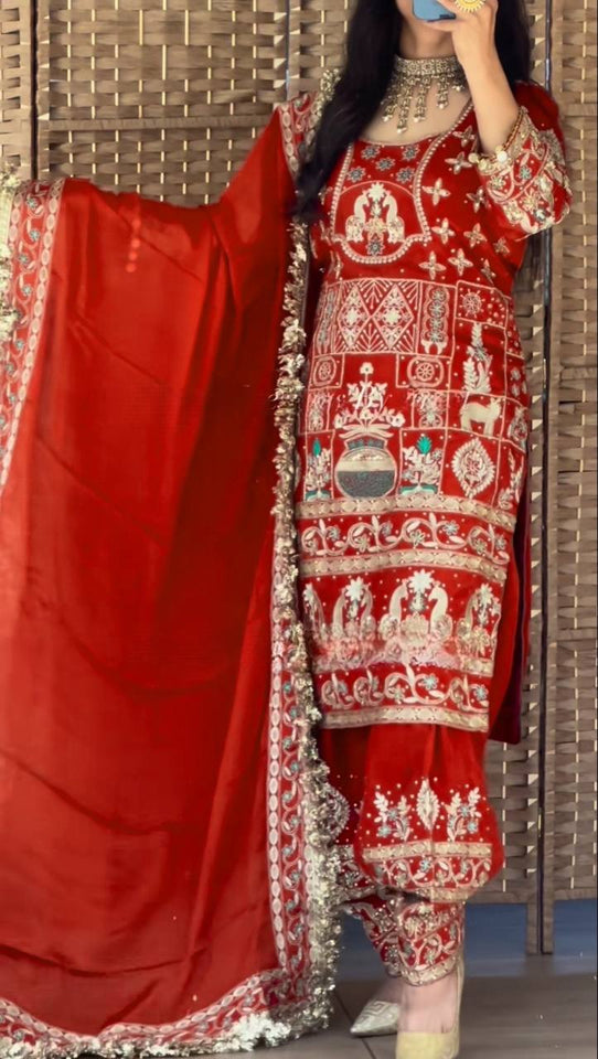 Launching New Designer Party Wear Look Top ,Dhoti Salwar and Dupatta