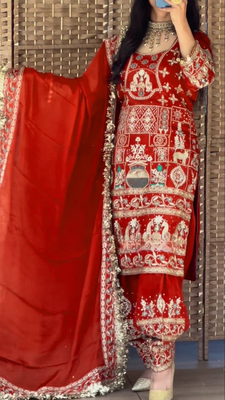 Launching New Designer Party Wear Look Top ,Dhoti Salwar and Dupatta