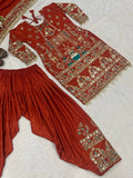 Launching New Designer Party Wear Look Top ,Dhoti Salwar and Dupatta