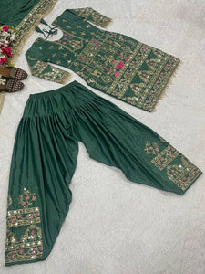 Launching New Designer Party Wear Look Top ,Dhoti Salwar and Dupatta