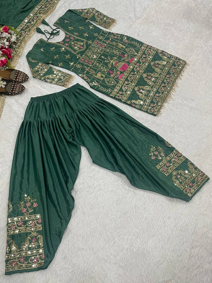 Launching New Designer Party Wear Look Top ,Dhoti Salwar and Dupatta