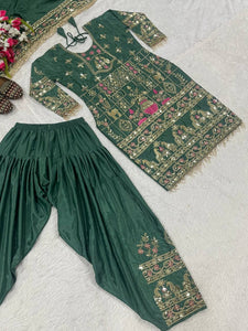 Launching New Designer Party Wear Look Top ,Dhoti Salwar and Dupatta