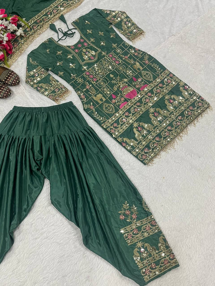 Launching New Designer Party Wear Look Top ,Dhoti Salwar and Dupatta