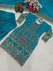 Launching New Designer Party Wear Look Top , Sharara Plazzo  and Dupatta