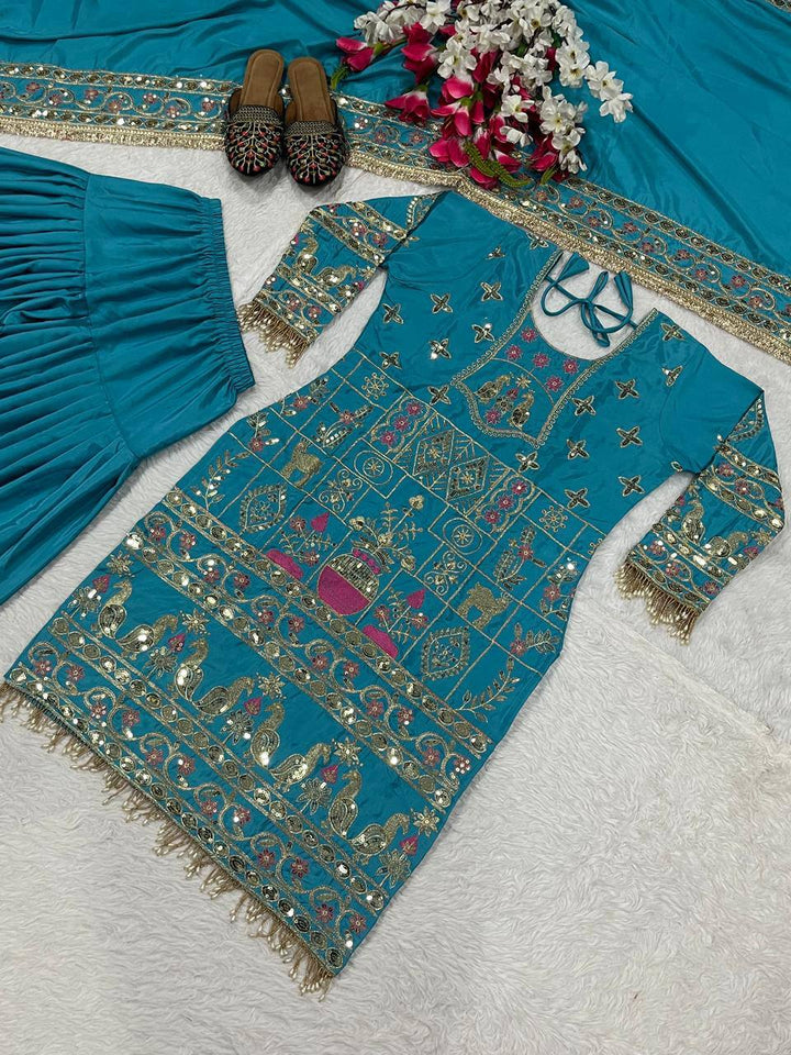 Launching New Designer Party Wear Look Top , Sharara Plazzo  and Dupatta