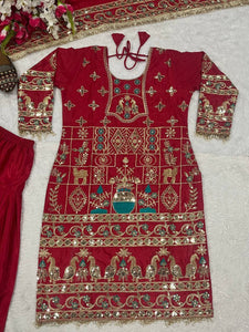 Launching New Designer Party Wear Look Top ,Dhoti Salwar and Dupatta
