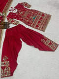 Launching New Designer Party Wear Look Top ,Dhoti Salwar and Dupatta