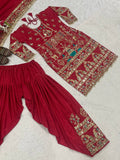 Launching New Designer Party Wear Look Top ,Dhoti Salwar and Dupatta