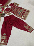 Launching New Designer Party Wear Look Top ,Dhoti Salwar and Dupatta