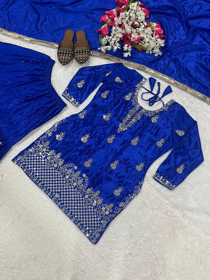 Launching New Designer Party Wear Look Top , Sharara Plazzo  and Dupatta*