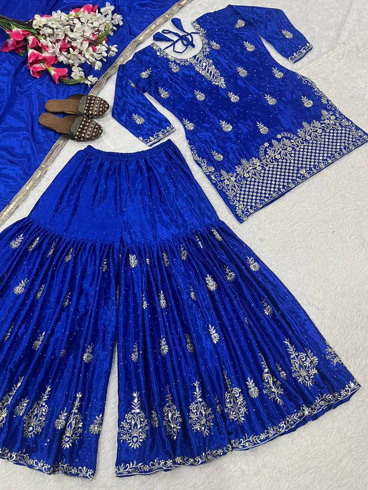Launching New Designer Party Wear Look Top , Sharara Plazzo  and Dupatta*