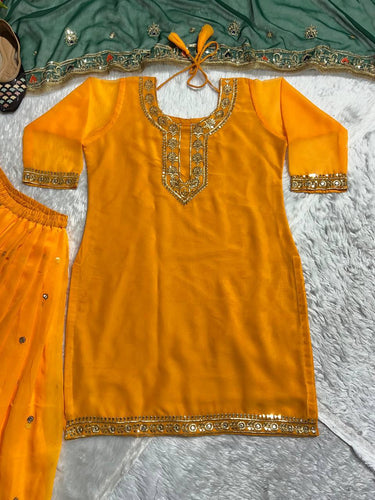 Launching New Designer Party Wear Look Top ,Dhoti Skirt and Dupatta