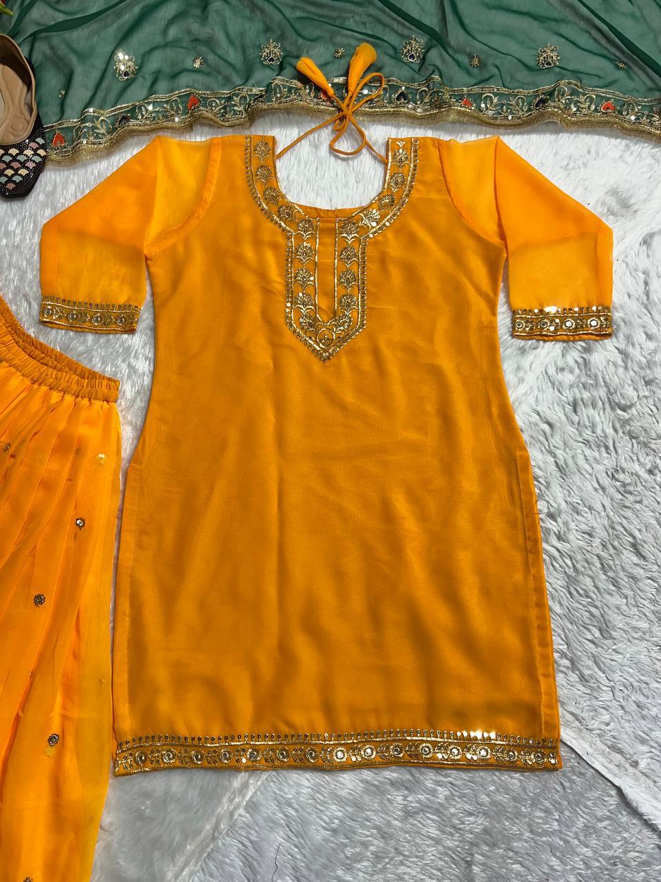 Launching New Designer Party Wear Look Top ,Dhoti Skirt and Dupatta