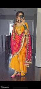 Launching New Designer Party Wear Look Top ,Dhoti Skirt and Dupatta