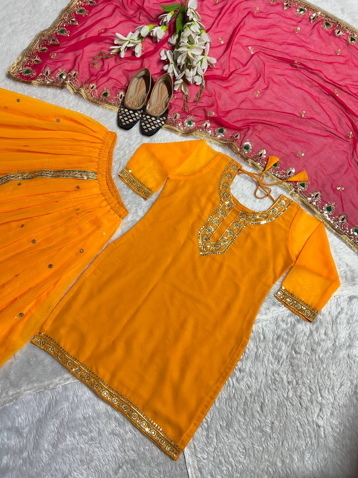 Launching New Designer Party Wear Look Top ,Dhoti Skirt and Dupatta