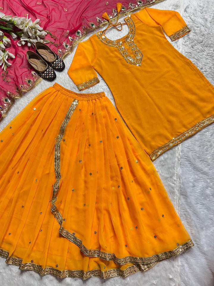 Launching New Designer Party Wear Look Top ,Dhoti Skirt and Dupatta