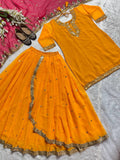 Launching New Designer Party Wear Look Top ,Dhoti Skirt and Dupatta