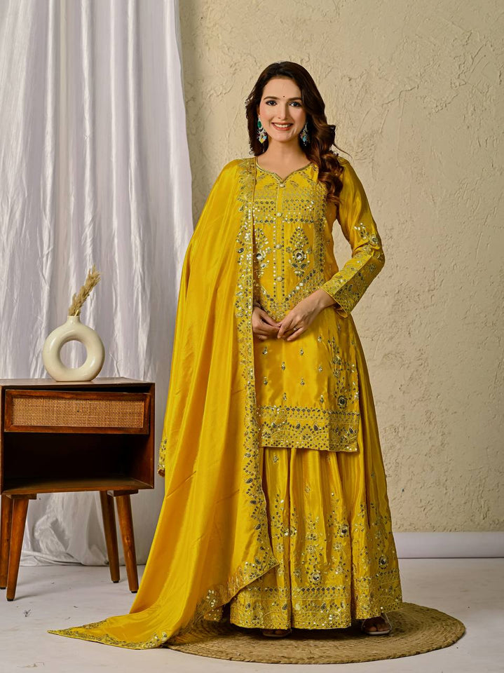 Launching New Designer Party Wear Look Top , Sharara Plazzo  and Dupatta